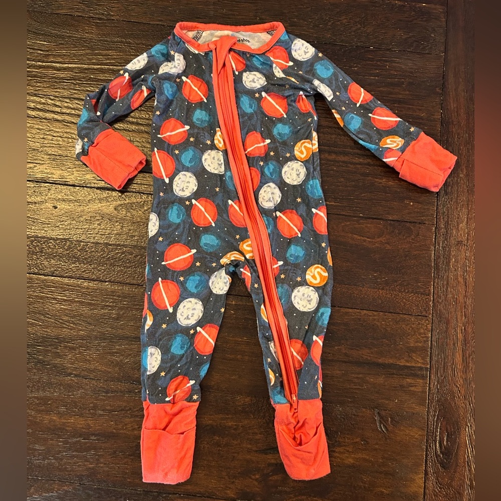 Space Themed Bamboo Footie Pajamas